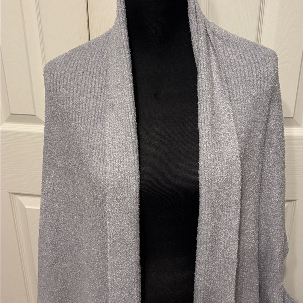 Barefoot Dreams CozyChic Lite Ribbed Shawl Collar  Wrap Plus - Picture 3 of 11